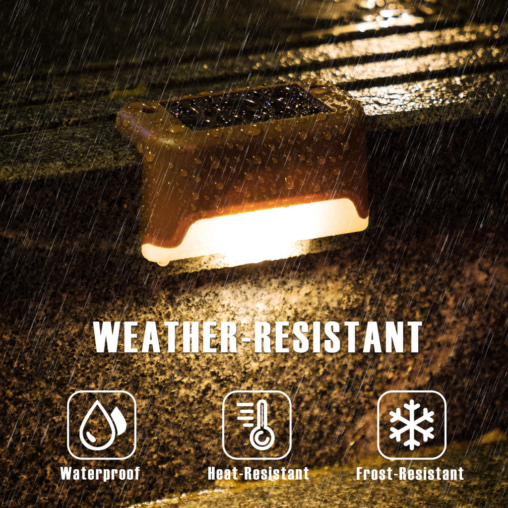 Led Solar Deck Lights, 16 Pack,Waterproof, Warm White