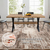 Abstract Living Room Rug 8x10 - Modern Washable Soft Thin Area Rug for Living Room Bedroom Under Dining Table