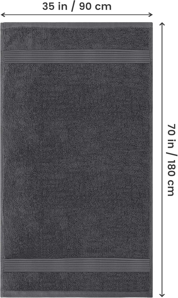 Extra Large Bath Sheets, 2 Pack, 35x70 In, Cotton, Plum | Soft Lightweight Ring Spun Cotton Shower Towel Set - Highly