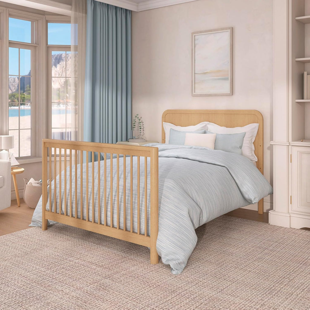 Cove 5-in-1 Convertible Wooden Baby Crib, Amazon Exclusive, Converts to Toddler Bed, Daybed & Full-Size Bed, 3