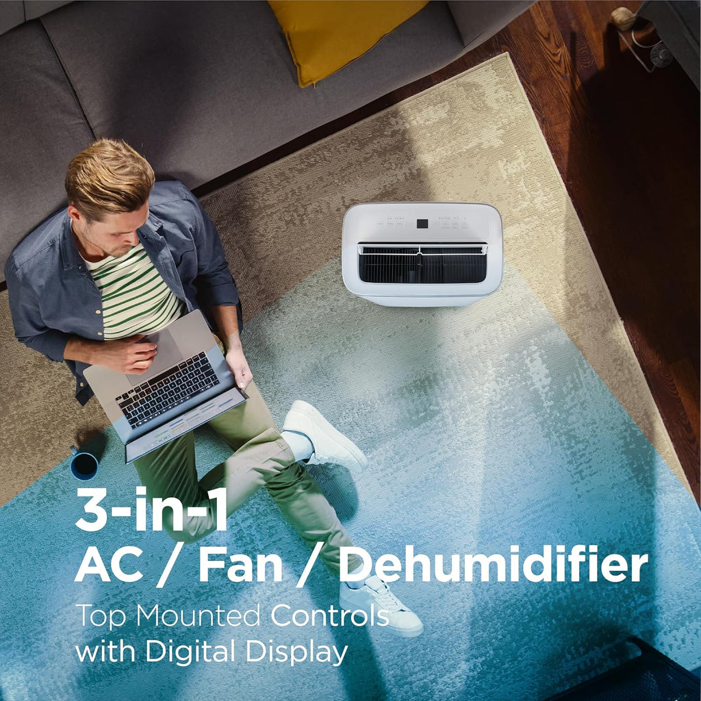 Smart Portable Air Conditioner,12,000 BTU, for Rooms Up To 550 Sq. Ft.