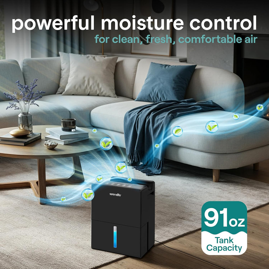 Dehumidifier, Quiet 2-in-1 Thermoelectric & Desiccant Dehumidifiers for Home