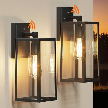 Dusk to Dawn Outdoor Light Fixtures Wall Mount, Sensor Porch Lights, Anti-Rust Exterior Wall Sconce Lighting Lamp