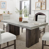 Sorlen Modern 72" Dining Table with 3D Faux Concrete Top