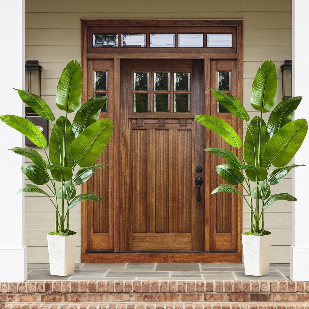 Bird of Paradise Artificial Plants, 6.6FT Banana Fake Tree Indoor