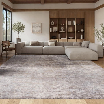 Madison Collection X-Large Area Rug - 12' x 15', Grey & Beige, Modern Abstract Design, Non-Shedding & Easy Care