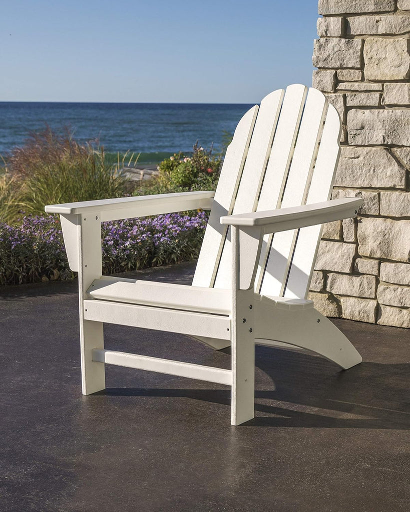 Vineyard Adirondack Chair, Outdoor Patio Furniture, All-Weather Composite, Pool Deck Garden Chair, Made in USA, Slate