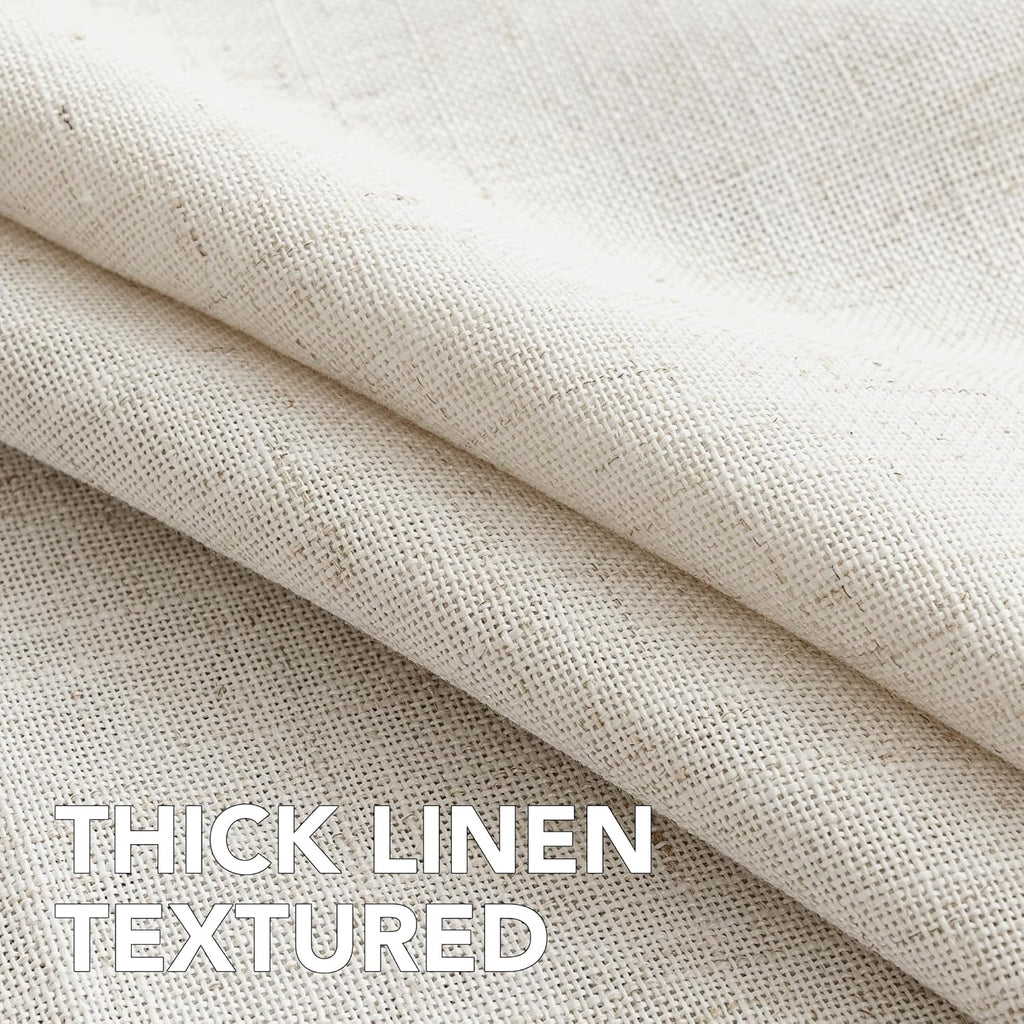 Linen Table Cloths Rectangle 60 x 120 Inch Premium Tablecloth Spill-Proof Waterproof Table Cover for