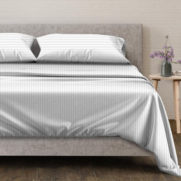 100% Egyptian Cotton Queen Size Sheets Set - Luxury 600 Series Voyage Collection Egyptian Cotton Sheets Queen Size (4