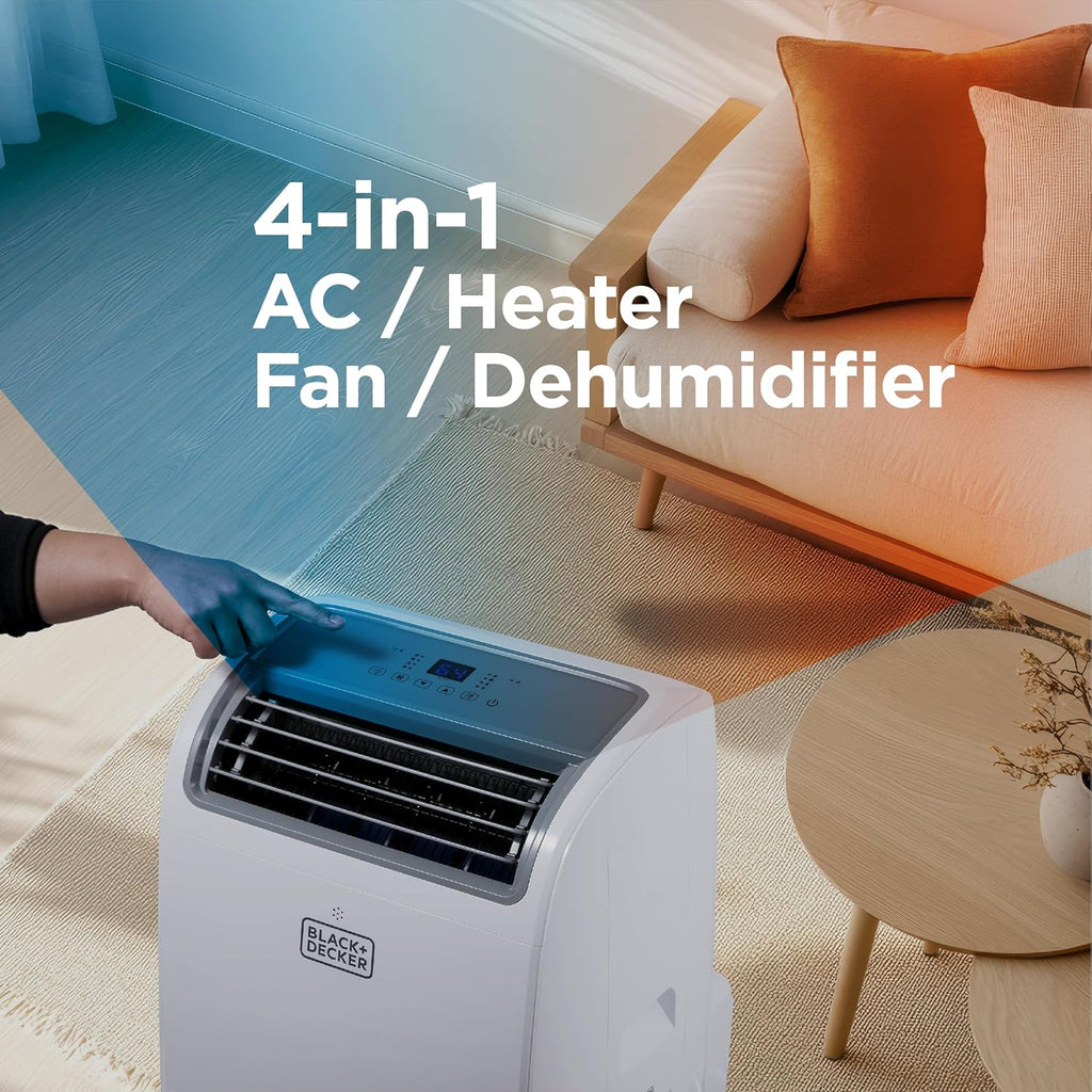 Portable Air Conditioner,14,000 BTU Cooling, 12,000 BTU Heating for Rooms up to 700 Sq. Ft.