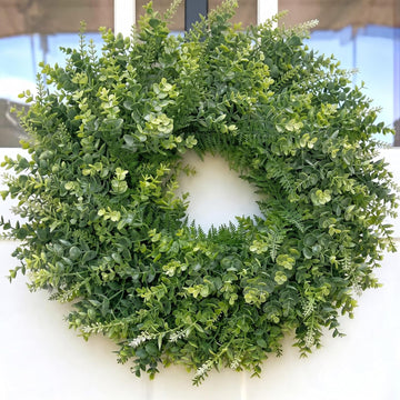 26" Eucalyptus Wreath for Front Door,Artificial All Season Decor