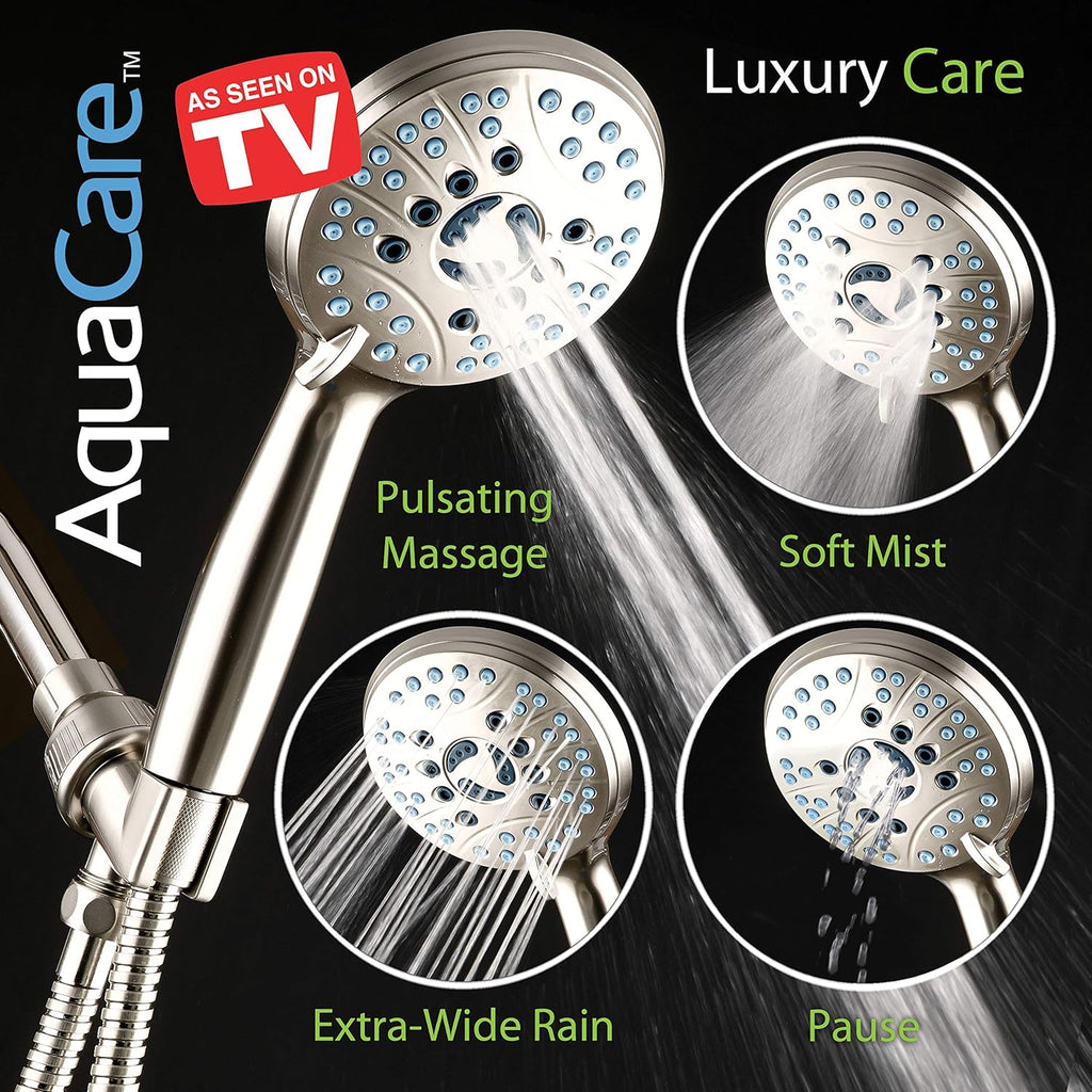 AquaCare High Pressure 8-mode Handheld Shower Head, Anti-clog Nozzles, Built-in Power Wash to Clean Tub, Tile & Pets
