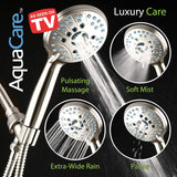 AquaCare High Pressure 8-mode Handheld Shower Head, Anti-clog Nozzles, Built-in Power Wash to Clean Tub, Tile & Pets