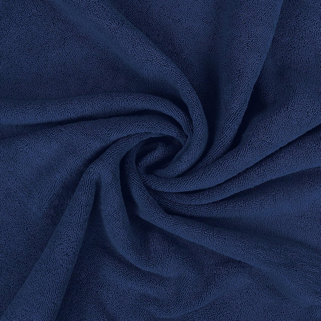 Jumbo Bath Sheets, 2 Pack, 35x70 in, 600 GSM Cotton, Navy | Extra Large Ring Spun Cotton Bath Sheets - Soft, Plush