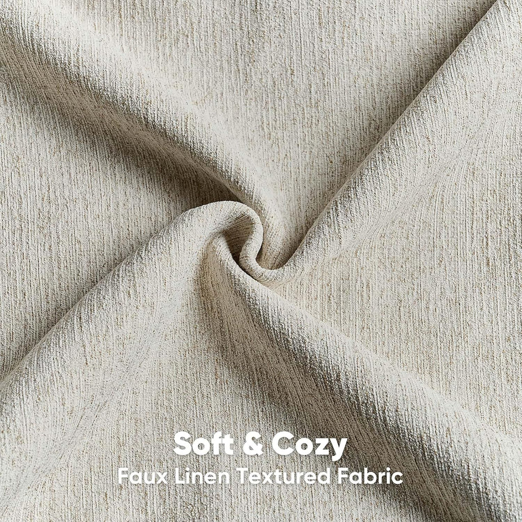Pack of 2 Chenille Decorative Throw Pillow Covers 18x18 Inch,Soft Cozy Faux Linen Textured Cushion Case,Farmhouse