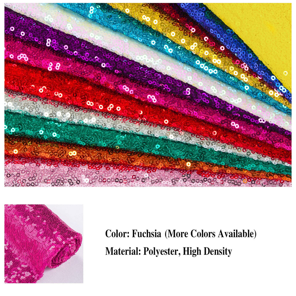 Hot Pink Fabric by The Yard 5 Yards Mesh Fabric for Sewing Sequin Material Fabric for DIY Dresses Clothing Table Linen