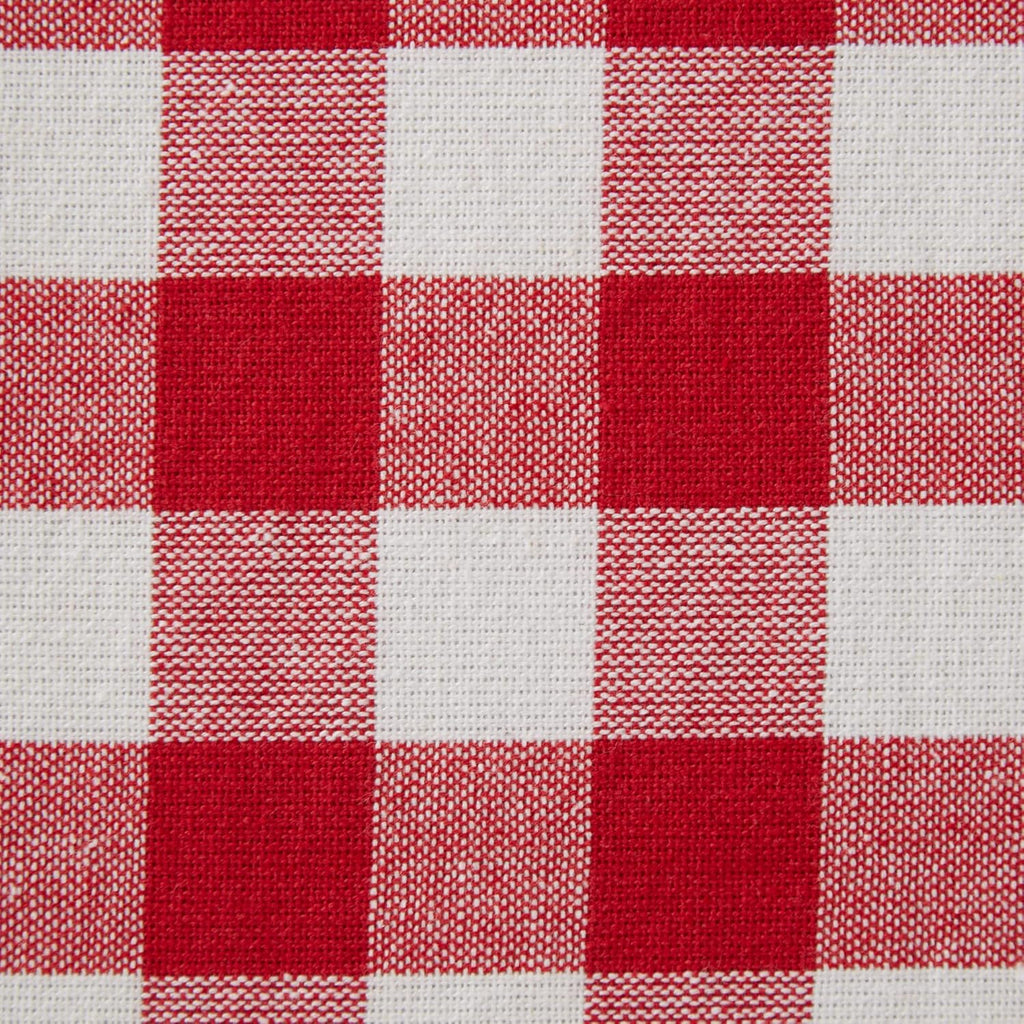Checkered Tabletop Collection 100% Cotton, Machine Washable, Tablecloth, 60x84, Red