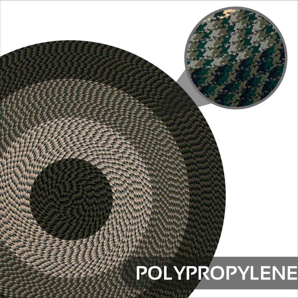 Braided Rug, Alpine Braid Collection - Durable, Stain Resistant, Reversible Indoor Utility Rug, 100% Polypropylene