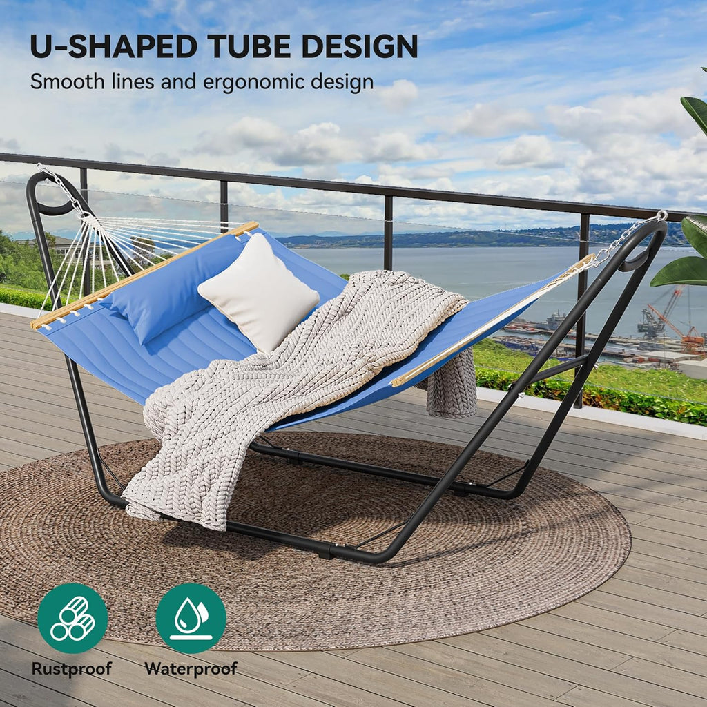 Hammock with Stand Included Hammock Heavy Duty Hammocks 12FT Waterproof Portable Hammock with Pillow Storage Bags