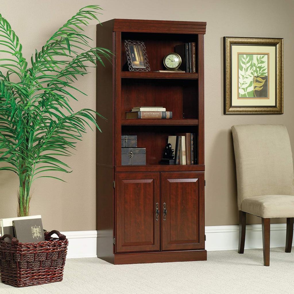 Heritage Hill Library With Doors/ Book shelf, Classic Cherry finish