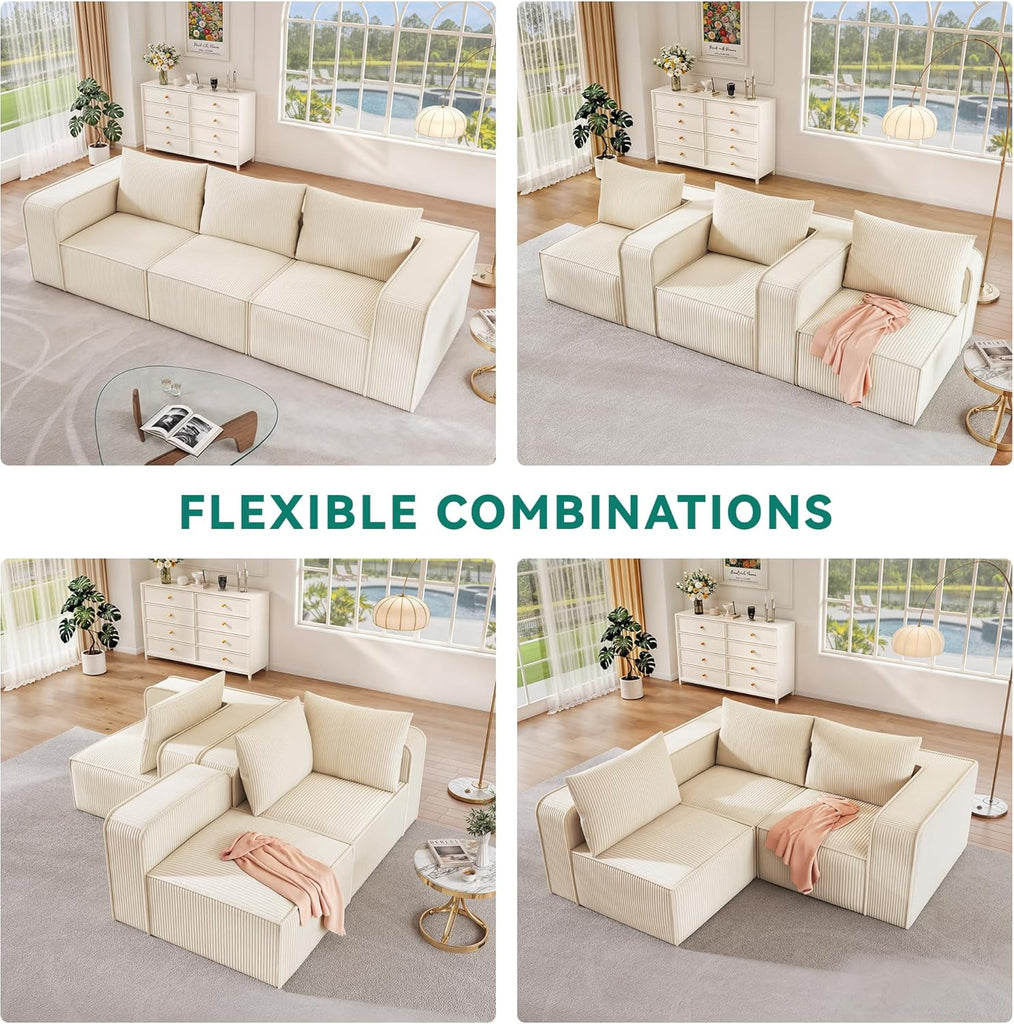 Cloud Sectional Couch, Boneless Couch Sofa, Sectional Couches