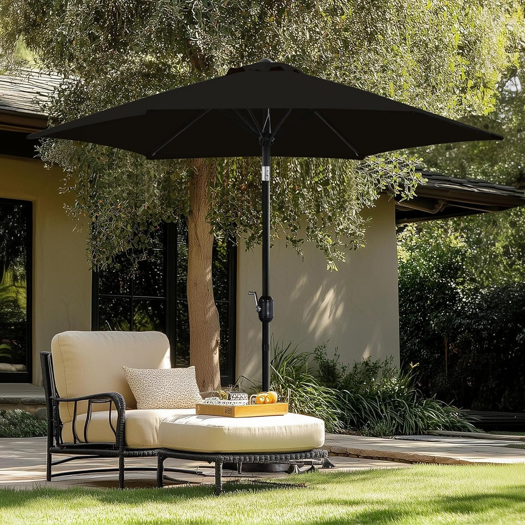 Patio Umbrella, 9FT Outdoor Table Market Umbrella with Push Button Tilt and Crank