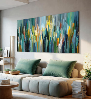 Modern Abstract Wall Art Prints Vibrant Teal Green Prints Canvas Art Wall Decor Abstract Art Aesthetic Home Wall