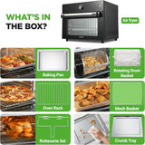 32 Quart Air Fryer & Oven | Digital Airfryer with 20 Presets, Dual Cook, Rotisserie, Bake & More | Multi-Function