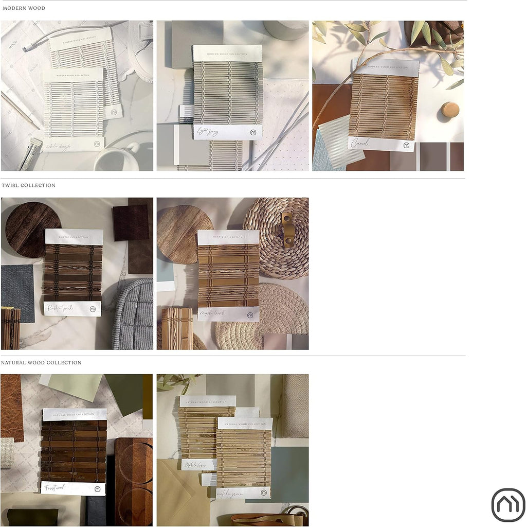 Custom Bamboo Shades| Rustic| Cordless Bamboo Roman Shades for Windows and Doors (Natural Woven)| Rustic Walnut