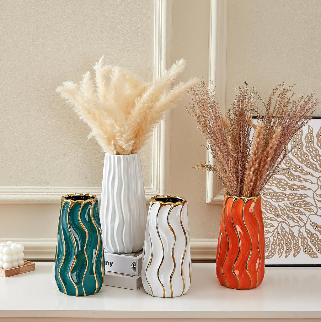 Ceramic Vase, Orange Vase