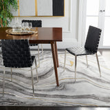 Craft Collection Area Rug - 9' x 12', Grey & Gold, Modern Abstract Design, Non-Shedding & Easy Care