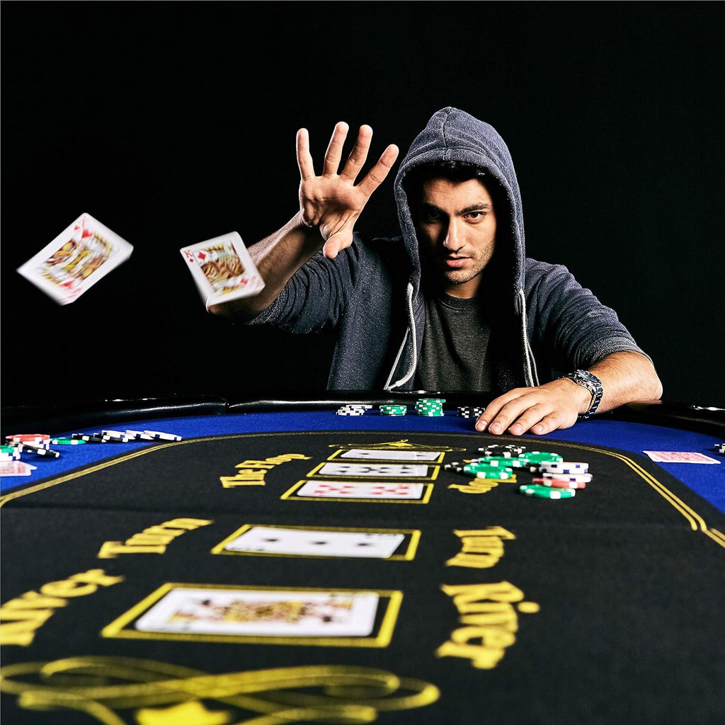 Barrington Poker Multiple Styles Folding Poker Table & Poker Table Top/Dining Table Collection, Durable Padded Rail