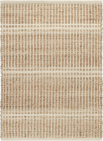Dash and Albert Arbor Jute Area Rug - 2' x 3' Ivory Stripe Handwoven Accent Rug - Durable, Eco-Frien