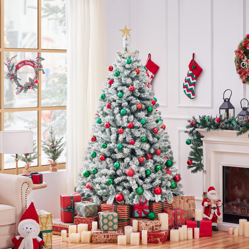 6ft Premium Snow Flocked Artificial Christmas Tree
