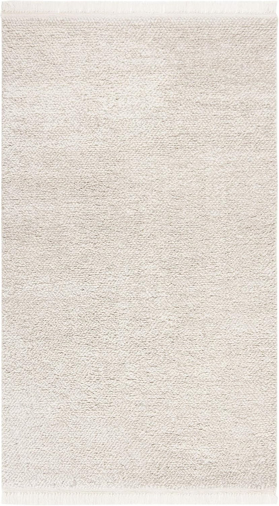 Casablanca Area Rug - 10' x 14', Beige, Hand-Knotted Wool Tassel Fringe