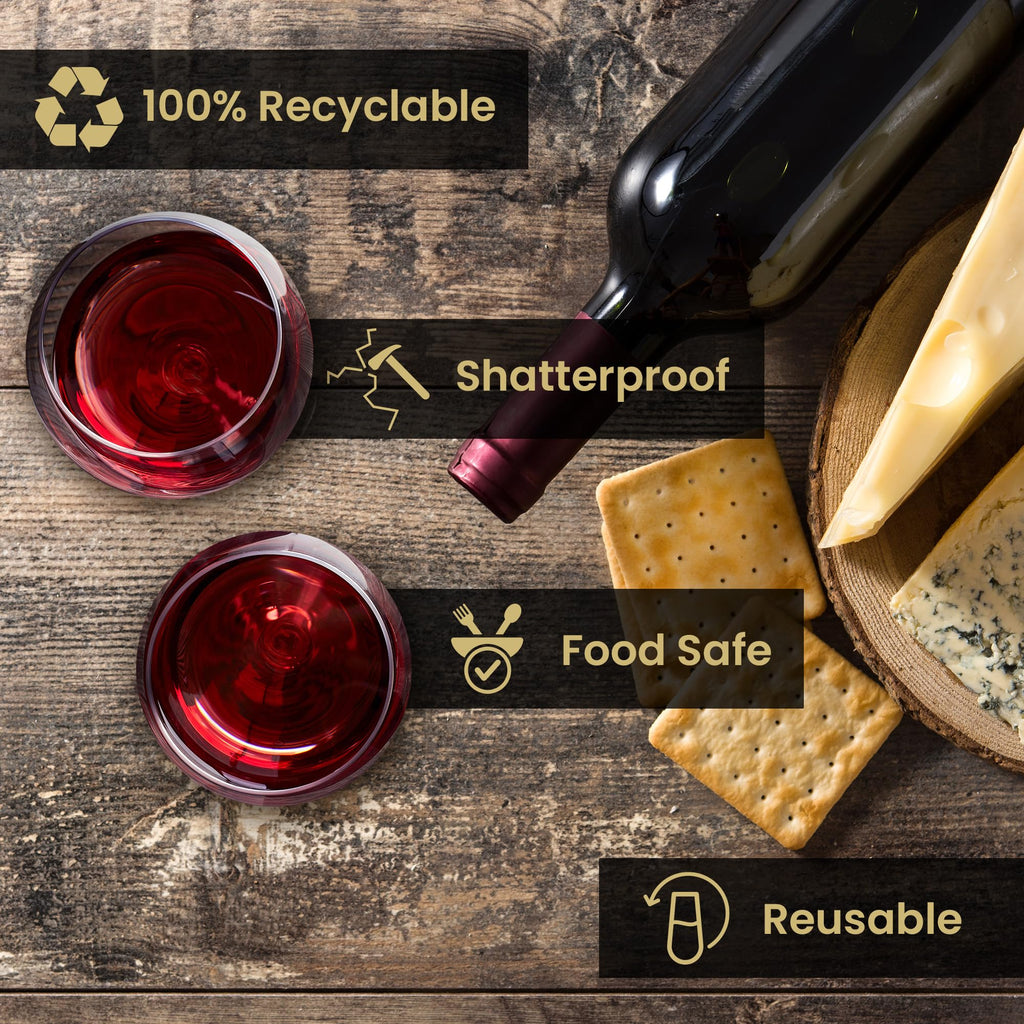 Disposable Wine Glasses (48 Pack, 12oz) | Clear