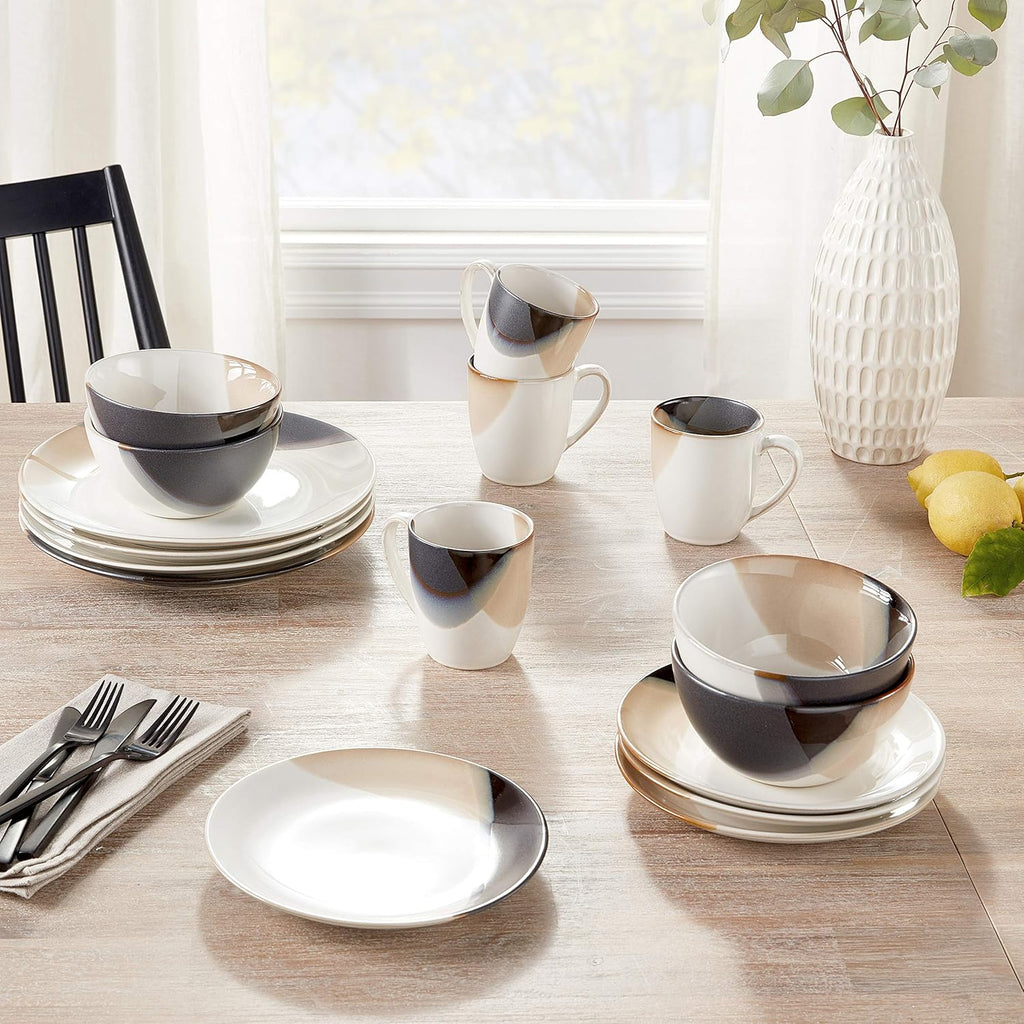 Gourmet Basics Caden 16-Piece Stoneware Dinnerware Set, Service for 4
