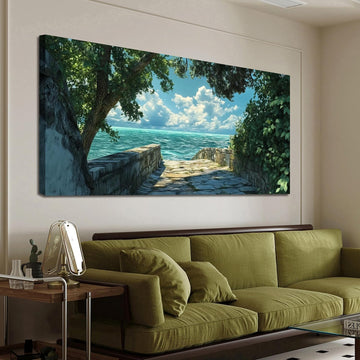 Large Canvas Natural Wall Art Decor Landscape Coastal Wall Art 29" x 58"