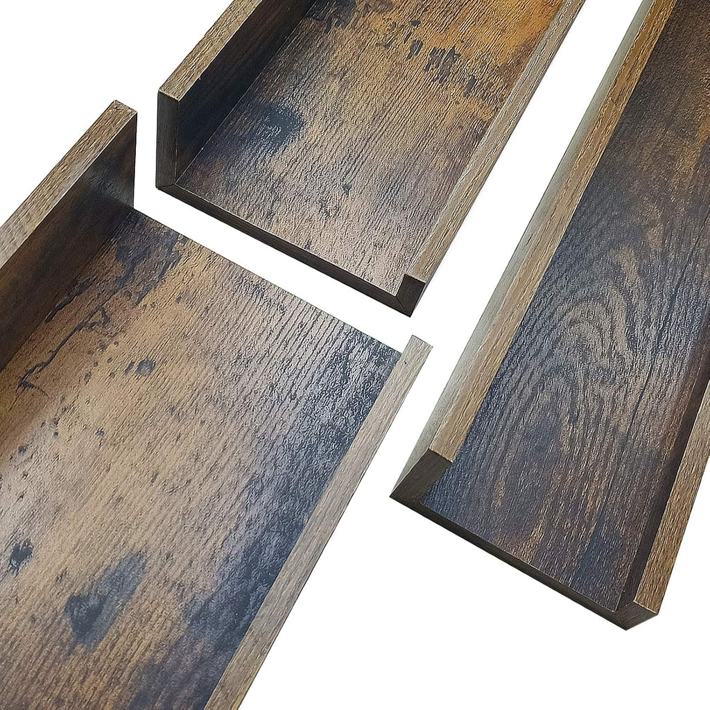 36 Inch Large Floating Shelves for Wall Set of 3, Rustic Picture Ledge Wall Shelf Kitchen Bathroom Living Room