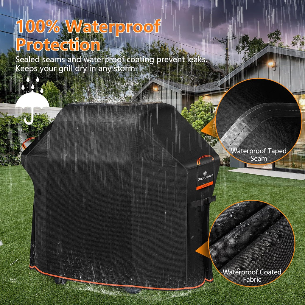 [Upgraded 1000D Heavy Duty Fabric] 55 inch Grill Cover Grill