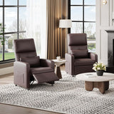 GarveeHome Power Recliner Chair, Adjustable Electric Recliner Ergonomic Overstuffed PU Leather Single Sofa, Tall Back