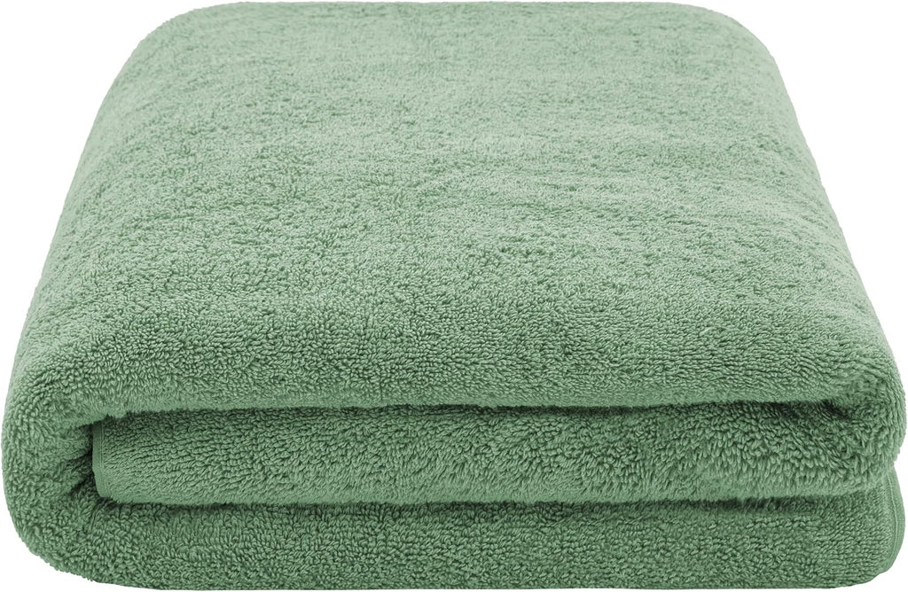 100% Cotton Turkish Towel, Soft Absorbent Quick Dry, 40x80 Oversized Bath Sheet Towel, Sage Green