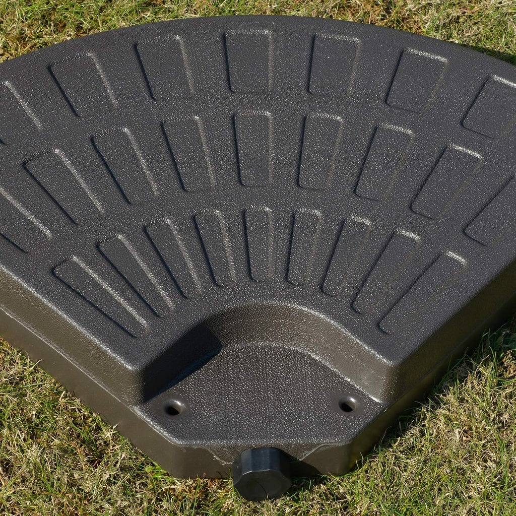 4 Pieces Cantilever Patio Umbrella Base, Fan Shaped Umbrella Weight w/Built-in Handles & Rugged Material