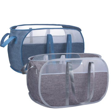Pop Up Laundry Hamper, with Durable Handles collapsible laundry basket, Easy to Open and Fold for college Dorm, kids