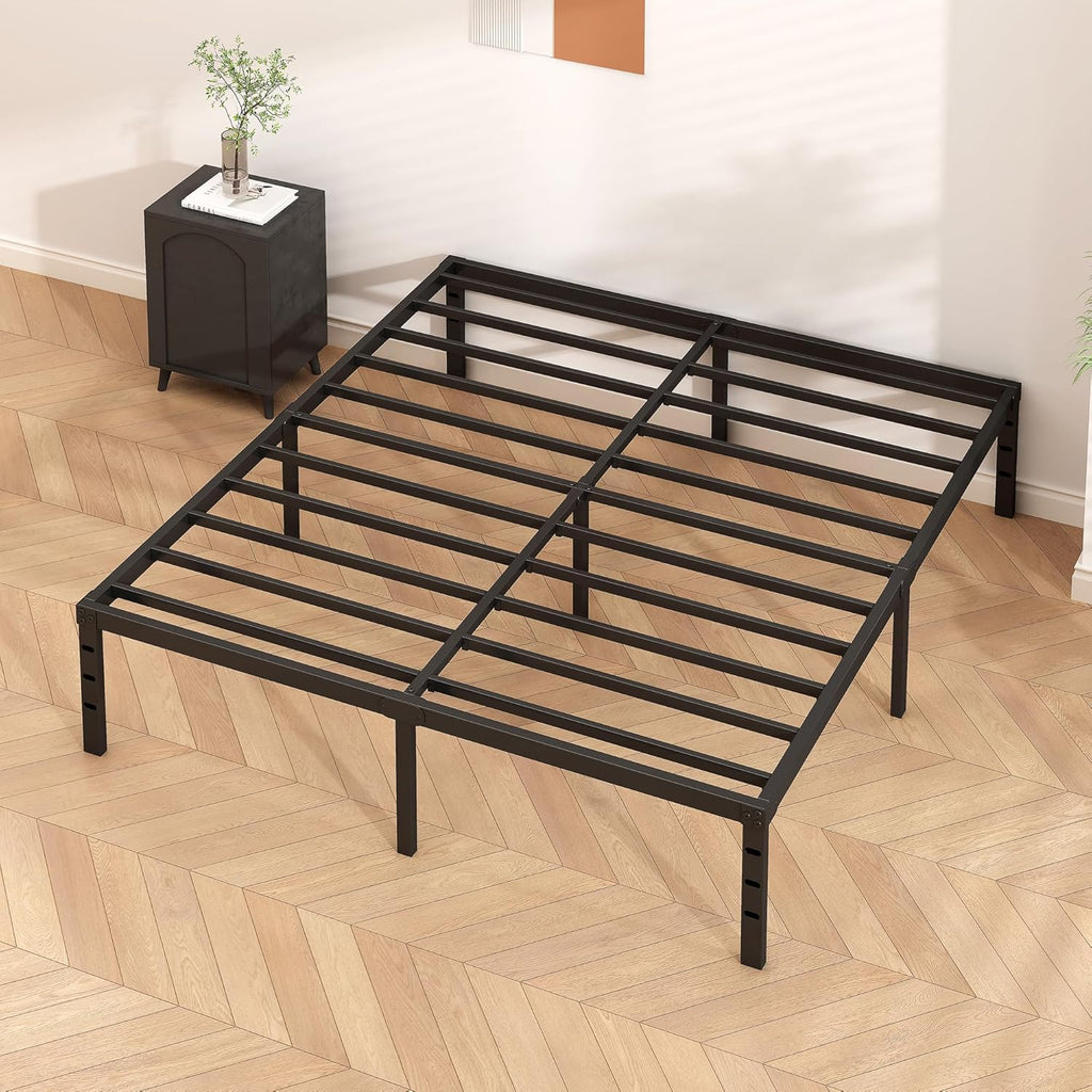 Metal Platform Bed Frame 14 Inch Tall,No Box Spring Needed,Full Bed with Heavy Duty Strong Support Slats,Easy to