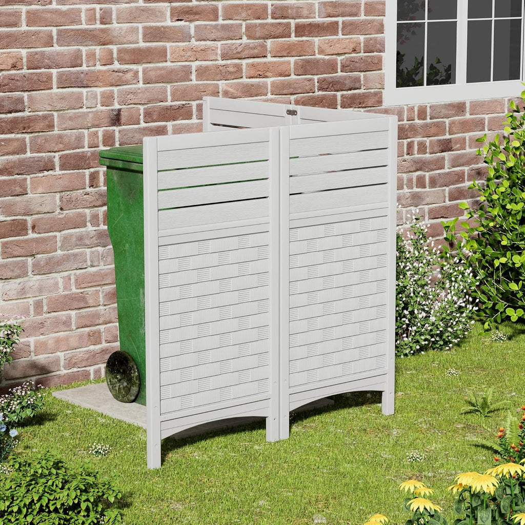 Outdoor Fence Privacy Panels,Resin Privacy Fence Panels for Outside,Air Conditioner/Trash Can/Pool Equipment