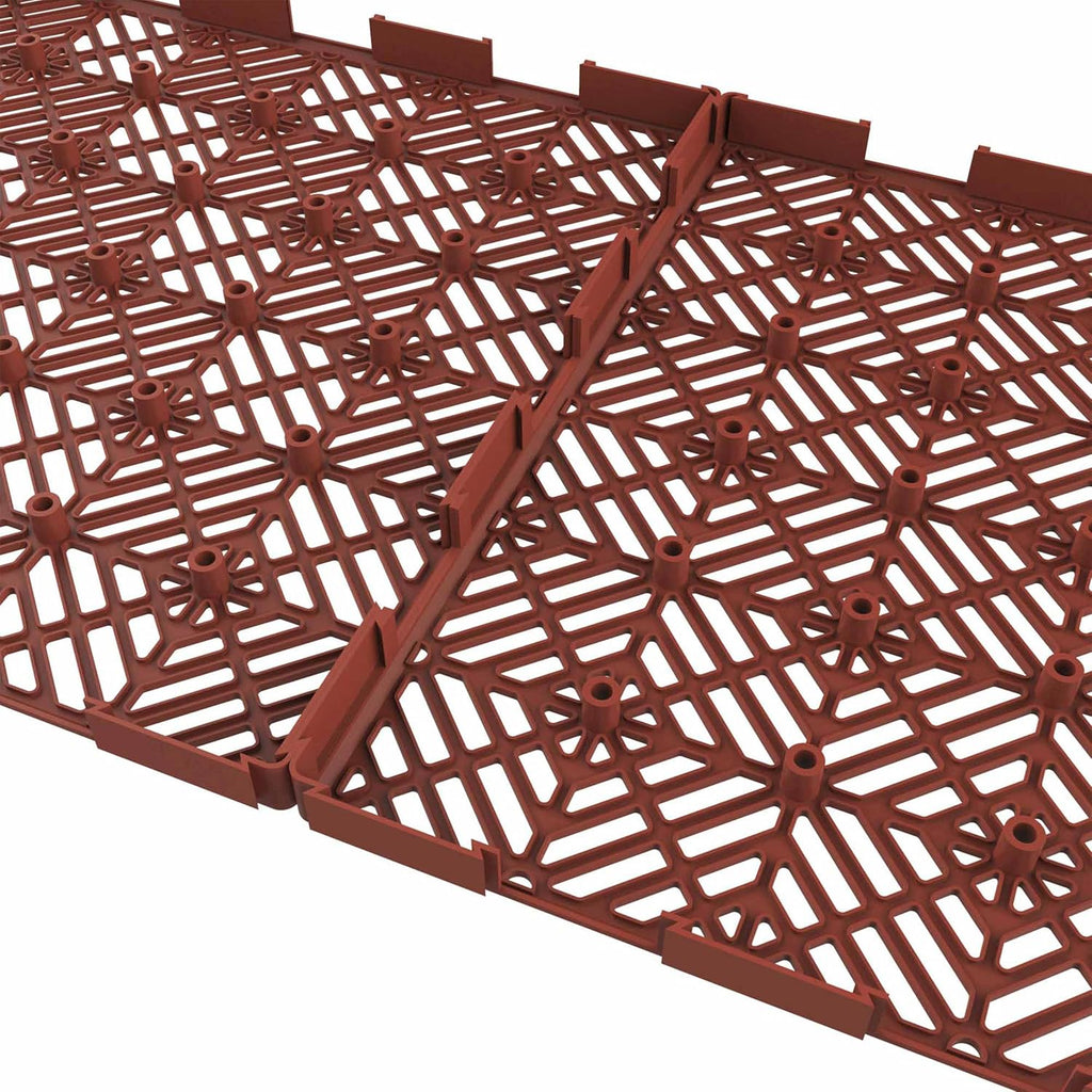 12-Pack Polypropylene Interlocking Patio Deck Tiles - Weather-Resistant Outdoor Flooring for Balcony, Porch, and Garage