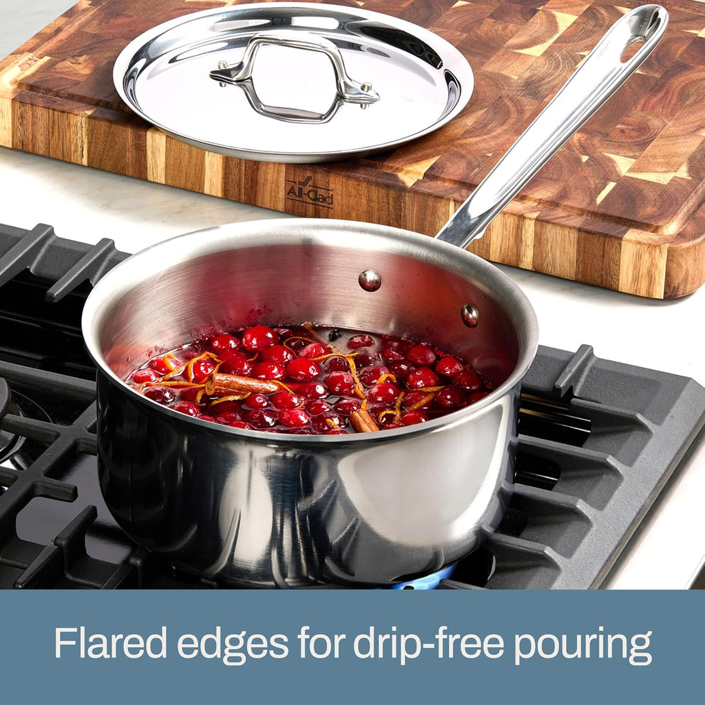 D3 Stainless Steel 10 Piece Cookware Set- USA- Includes Frying Pans, Saucepan, Sautépan, Stockpot - Professional
