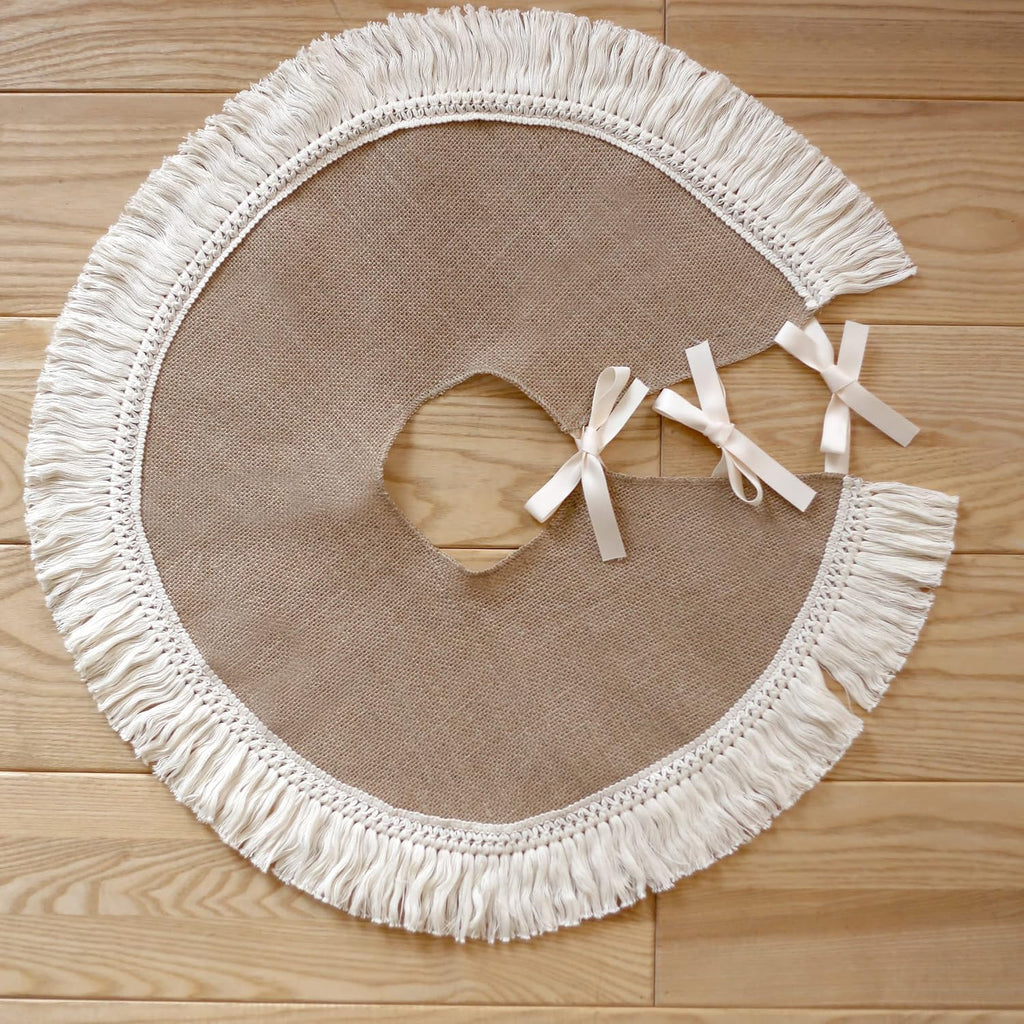 Christmas Tree Skirt 36', Burlap Tree Decorations, Tree Collar BOH Decor