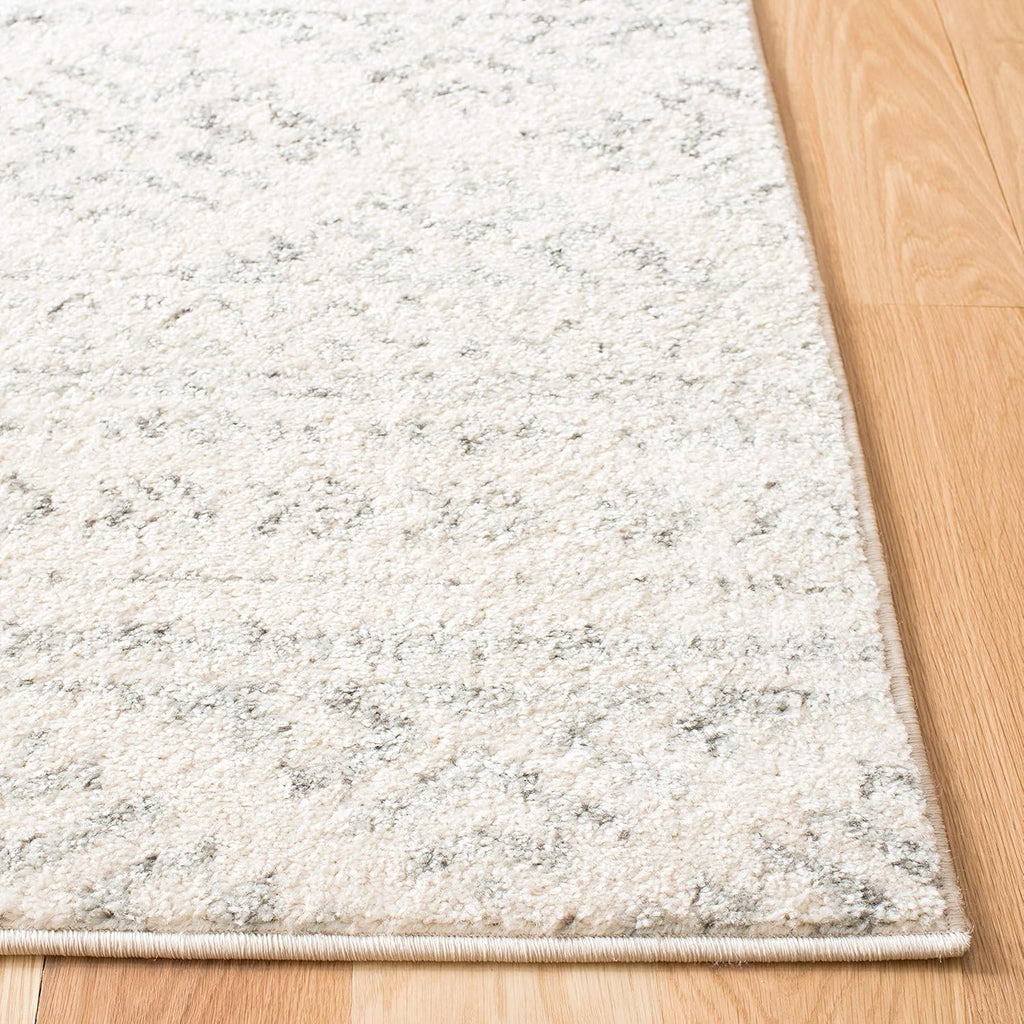 Area Rug 12x15 - Tulum - Large - Ivory & Grey, Moroccan Boho Tribal Design, Non-Shedding & Easy to Clean